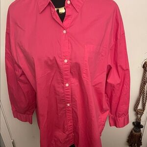 Old Navy Men's Bright Pink Casual Button-Down Shirt